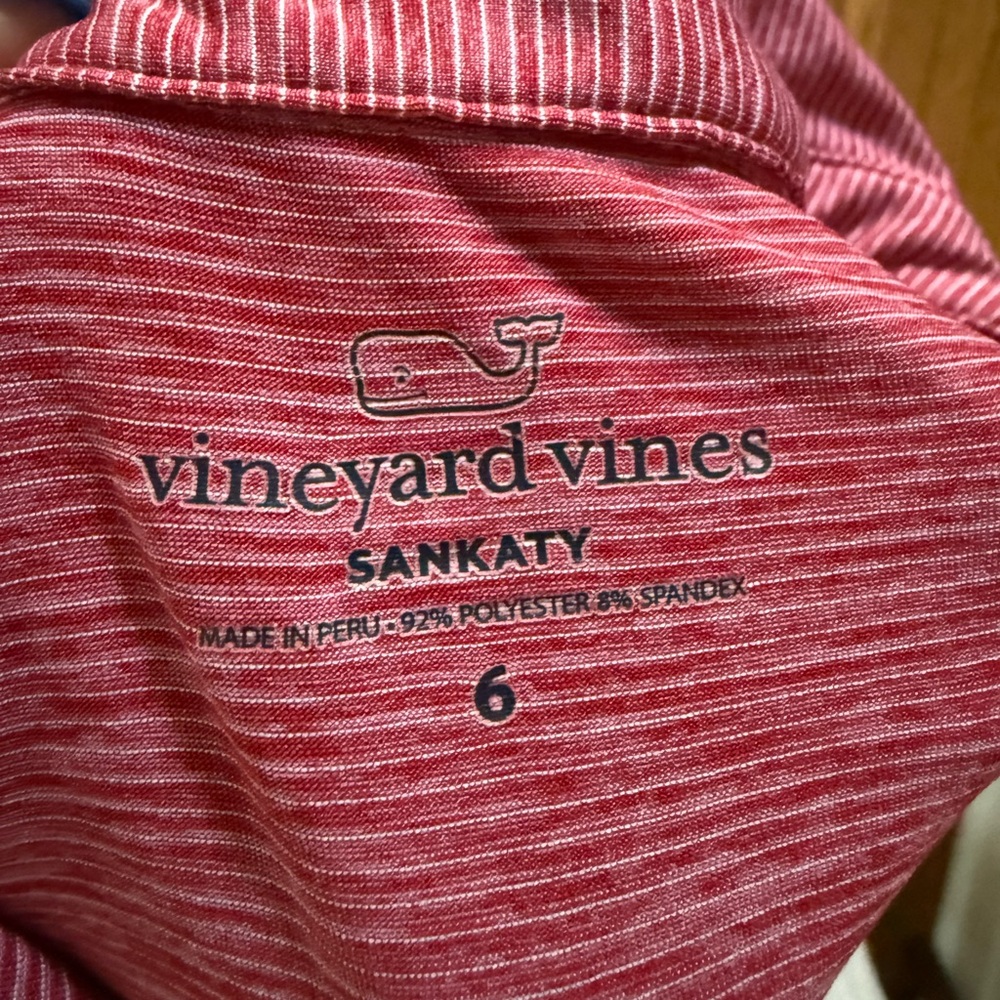 Vineyard Vines Kids Sankaty Striped Polo - Size 6 - Picture 2 of 2